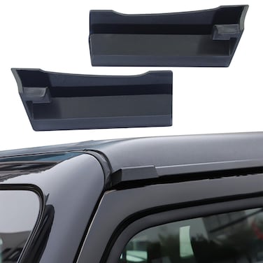 ZOXOQ Car Rain Gutter fit for Jeep Wrangler JK JL Accessories 2018 2019 2020 2021 2022 Upgraded Roof Rainwater Deflector Soft Rubber Rain Groove Diverter Drip Rail Extension 2PCS, Black