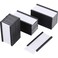 Outus 30 Pack Magnetic Label Holders 1 x 2 Inch with White Card Inserts and Clear Plastic Protectors Magnetic Data Card Holders File Cabinet Labels with Magnets for Shelf Bin Metal Rack