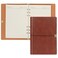 Songaa Leather A5 Ring Binder Notebook, 6 Ring A5 Notebook Binder with A5 Refill Papers, Travel Binder Journal with Ring Binder, Refillable PU Leather Journal Writing Notebook Brown