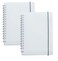 Yansanido 2 Pcs A6 Clear Graph Paper Hardcover Spiral Notebooks Journals Planner 5.7 Inch x 4.1 Inch 160 Pages (80 Sheets) Thick Paper (Grid 2 Pcs)