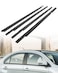 4 Pcs Weatherstrip Window Molding Trim Seal Belt Fit for Mitsubishi Lancer 2008-2017 Replace 5727A005 5727A006 5757A017 5757A018, Car Outer Door Window Moulding Trim