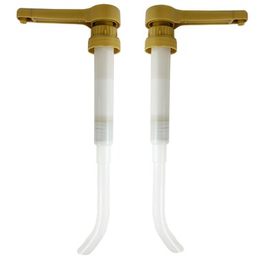 Sauce Pump Dispenser for Torani Davinci Hollander 64oz, Ghirardelli 87.3 to 90.4 Fluid Ounce Sauce Bottles, 2pack Coffee Syrup Sauce Pumps with 0.5oz Each Pump