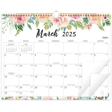 2025 Calendar - MAR 2025 - AUG 2026, Wall Calendar 2025-2026, 14.6'' x 11.4'', Twin-Wire Binding, 18 Months Calendar 2025-2026 with Julian Dates