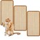 3 Pcs Wall Mounted Cat Scratching Post with Hook and Loop Strips, 9.8 x 19.7 Inch Wooden Sisal Cat Scratcher for Indoor Wall Furniture Vertical Cat Scratch Pad Cat Wall Furniture Protector