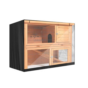 FLR 48" L x 20" D x 41" H Rabbit Hutch Cover 4 FT Double Decker Hutch Dust Cover Waterproof Windproof Rabbit Cage Cover