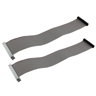ZZHXSM 2pcs IDE 40-Pin Male to Female Hard Drive Extension Cable 30cm 11.8" M-F Flat Ribbon Cable (39 Pin + 1x Empty)