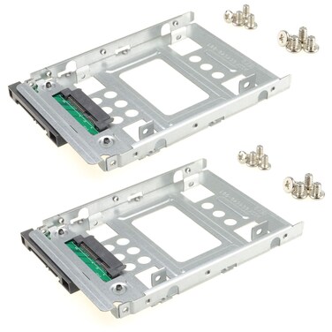 DSLRKIT 2.5" SSD to 3.5" SATA Hard Disk Drive HDD Adapter Caddy Tray CAGE Hot Swap Plug (Pack of 2)