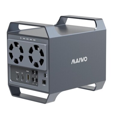 MAIWO 4 Bay Hard Drive Enclosure with USB-C &amp; 10 Gbps Speed - 4 Bay DAS Design for 3.5&rdquo; SATA HDDs with 2 Cooling Fans, USB3.1 4 Bay HDD Enclosure Daisy Chain Expansion, DAS(NO RAID)