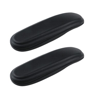Meprotal Office Chair Armrest Replacement Arm Pads Universal 4" Mounting Hole PU Leather Office Chair Parts with Screws, 1Pair - Black