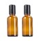 Teensery 2 Pcs 30ml Glass Roller Bottles Empty Refillable Roll-on Bottles with Roller Ball and Black Cap for Essential Oil Aromatherapy Perfume Lip Balm Eye Essence