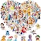 Cartoon Stickers 100PCS Asverbet Kids Stickers Pack Princess Stickers Cute Stickers for Kids Teens Adults Waterproof Vinyl Cartoon Stickers for Water Bottles Laptop Luggage