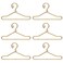 50Pcs Mini Clothes Hangers Metal Doll Clothes Dress Outfit Holders Wire Rack Stand for Miniature Dollhouse Gown Closets Toys Bedroom Accessories Golden 40mm