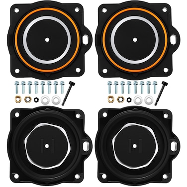 Gisafai 2 Sets Air Pump Rebuild Kit Compatible with Hi blow HP-60/ HP-80 Aerators, Includes 4 Diaphragms, Screws and Safety Pins