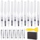 26 Pcs Touch Up Paint Pen Refillable Wall Repair Kit Fillable Paint Brush Pens for Interior Paint Touch Ups to Drywall, Cabinets Store Furniture House Paint, Wall Paint with Scraper and Sponge