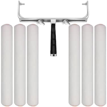 7PC 18 Inch Paint Roller Kit 6pcs 18 inch Paint Roller Covers 18" Roller Frame Large Paint Rollers Wide Paint Roller for Painting Walls Ceiling Floor