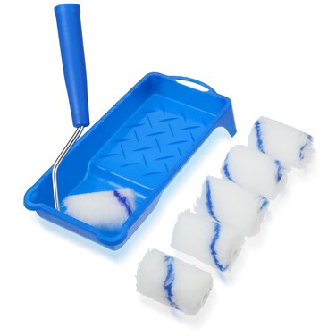 Foam Paint Roller, 8 Pack 2 Inch Mini Paint Roller Kit, Small Paint Roller with Tray and Liner Mini Rollers for Painting Cabinets Furniture Stenciling Art Crafts