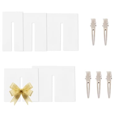 DICOSMETIC 5 Sizes Bow Templates for Bow Making Acrylic Ribbon Bow Maker Boards with 5Pcs Alligator Hair Clip DIY Bowknot Making Tool for Ribbon Wreaths Hair Decor