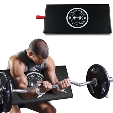 Fitlaya Fitness Preacher Curl Pad Barbell &amp; Dumbbell Bicep Curl Support Isolator Home Gym Equipment for Arms Bodybuilding
