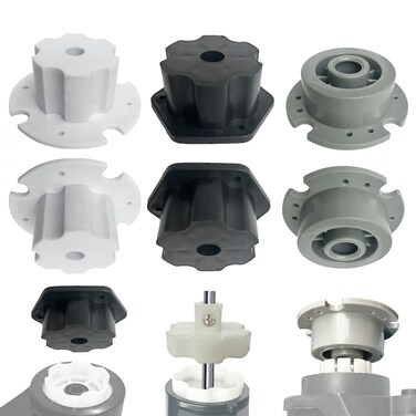 6PCS Tire Coupler/Axle Connector/Motor Assembly Hitch/Traction Bands/Tire Grip/Tires Adapter for Power Wheels Ride on Car Rubber Tire Upgrade Kit,1PCS Steering Motor Adapter for Power Wheels Upgrade