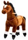 PONYEEHAW Ride on Horse Toys, Kids Riding Horse Toys Ride on Toys for 3-5 Years Old, Premium Plush Animals Toys Walking Horse with Wheels (Brown, 29.92" L x 9.84" W x 31.12" H)