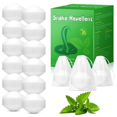 12 Pcs Snake Repellent for Yard, Snake Repellent Balls for Snake Outdoor Camping Fishing, Keep Snakes Away from Yard, Garden, Lawn, Garage, Human &amp; Pet Safe