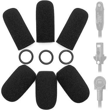 Voarmaks A20 Mic Cover 6 Pack Replacement Microphone Foam Covers Compatible with Bose A20 A10 A30 Aviation Headsets, High-Density Sponge Windscreen