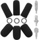 Voarmaks A20 Mic Cover 6 Pack Replacement Microphone Foam Covers Compatible with Bose A20 A10 A30 Aviation Headsets, High-Density Sponge Windscreen