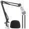 SUNMON Blue Yeti Nano Mic Boom Arm Stand with Pop Filter, Compatible with Blue Yeti Nano USB Microphone with Cable Sleeve