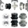 BUMPKAI 6PCS Rubber Tire Upgrade,Tires Replacement,Tire Coupler,Connector,Hitch,Tire Grip,Tires Adapter for Power Wheels Ride on Car,1PCS Steering Motor Gearbox Upgrade for Power Wheels