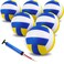 6 Pcs Volleyball Balls Official Size 5, Outdoor Soft Volley Balls with Pump for Womens, Mens, Girls, Youth, Teen and Adult, for Outdoor, Indoor, Beach, Pool, Water and Sand