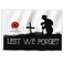 YongFoto Lest We Forget Flag 3x5ft Red Poppy Warrior Cross Flags Banner for Patriotic Celebrations Home Porch Garden Veterans Day Decoration Flags with 2 Sturdy Grommets Precision Machine Stitched