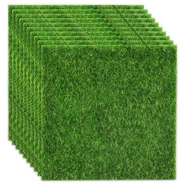 BoAn 10 Packs Garden Craft Grass Fake Grass,Artificial Grass Outdoor,Miniature Fake Garden Grass,Fake Grass Decor,6 X 6 Inches Miniature Ornament Garden Dollhouse DIY Grass