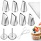 Rose Flower Piping Tips Set, 7pcs Cake Decorating Stainless Steel Icing Piping Nozzle Tips with 2 Cake Flower Nail, 1 Flower Lifters and 10 Disposable Pastry Bags