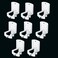 Homdock Set of 8 Anti-Slip Mattress Gaskets-None Slip Mattress Gripper/Anti-Slip Baffle to Keep Mattress in Place/Elegant White Finished