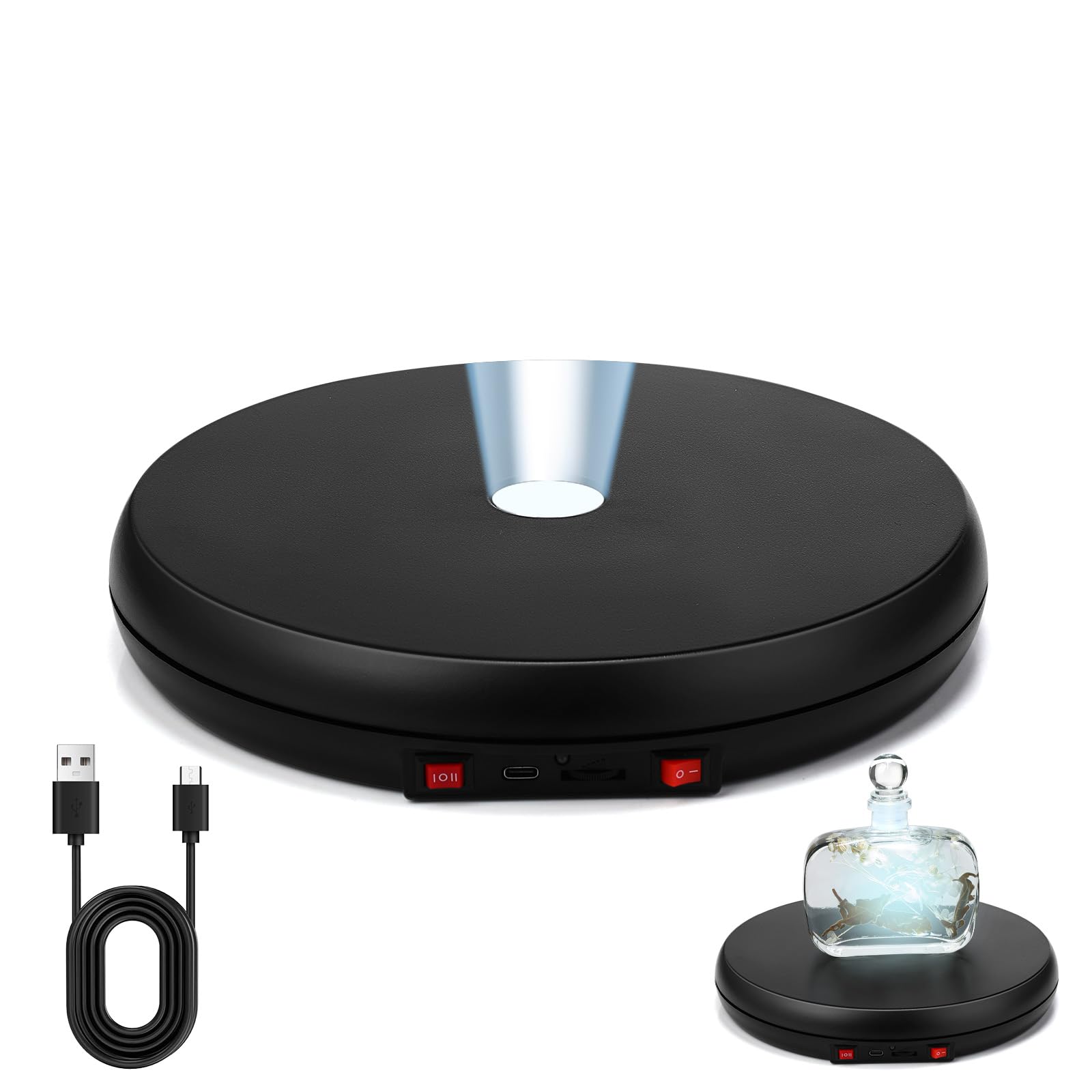 Usb Cable Revolving Light Buy Colingmill LED Light Motorized Rotating Display Stand Turner 360 ...