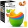 YomiFamily 4 Pack Silicone Egg Poacher Cups with Ring Standers, Nonstick Egg Poaching Cups for Air Fryer, Baking oven or Stovetop Egg Cooking, BPA Free