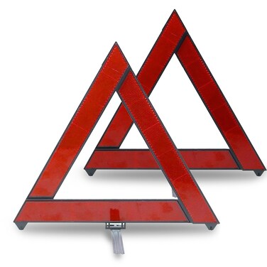 NGHEY 2 PCS Reflective Folding Vehicle Danger Sign, Safety Triangle Kit, Vehicle Breakdown Stop Warning Sign, Fit for Most Car (Red)