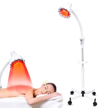 QAIHOE Infrared Light Therapy 275W Red Infrared Therapy Lamp for Body or Pain Therapy Device with Timer and Adjustable Height Stand
