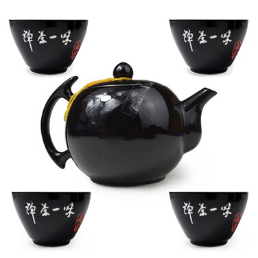 Gongfu Tea Set Porcelain Black Teapot cups Japan Zen Highest Level Tea Ceremony Gifts