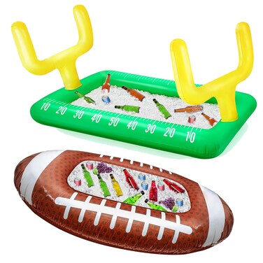 2pcs Football Inflatable Cooler for Parties Serving Bar for Football Party Supplies Super Bowl Party Decorations
