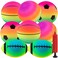 kuchisity Rainbow Sports Balls, 8 Pack 8.5" Bounce Playground Balls for Kids Inflatable Ball Playground Soccer Basketball Football Sports Balls Rubber Kick Balls for Indoor Outdoor Activities