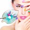 AKOAK 1 Pack Resin Nail Art Palette Leaf Shape Display Stand Available for Nail Painting, Photography, Coloring, Display and More (Blue)