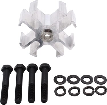 1 SET SHLPDFM Fan Spacer Aluminum Mechanical 1" Tall Radiator Fan Spacer Kit Fits for Most Ford &amp; Mopar Chevy Short And Long Water Pump