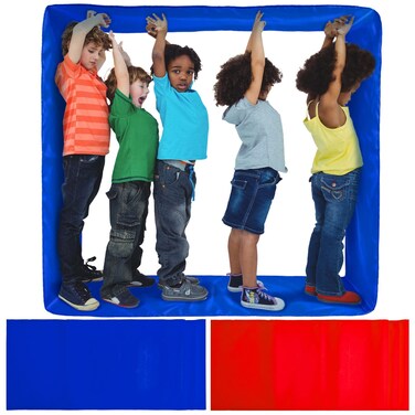 2 Pcs Teamwork Games Group Learning Activity Indoor Outdoor Team Building Games for Work Fun Playing Run Mat for Kids Adults School Backyard Picnic Field Day Recess Game Equipment, Red, Blue