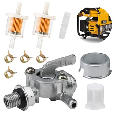 Yenblow Generator Fuel Tank Shut Off Petcock Valve M10x1.25mm, Compatible with Champion Generac Briggs &amp; Stratton Honda Firman Durostar APE, Replacement Part 310574GS 193272GS 204743GS Gas Switch