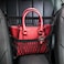 AMEIQ Car Accessories, Car Organizer Storage Between Front Seats, Car Purse Holder, Handbag Holder of 3 Layers Mesh Net Pocket Bag, Backseat Dog Pet Barrier, Patented