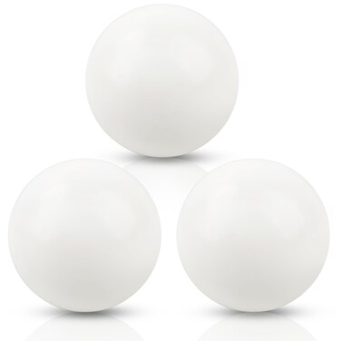 Kugliwa 3 Packs 57 mm Bocce Pallino Replacement Bocce Ball Game White Bocce Pallino Balls for Kids Adults Outdoor Family Games Beach