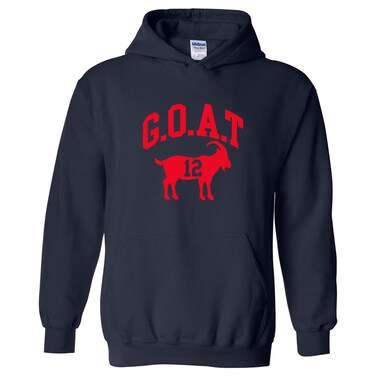 UGP Campus Apparel GOAT Greatest of All Time New England Football HOODIE - 2X-Large - Navy