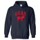 UGP Campus Apparel GOAT Greatest of All Time New England Football HOODIE - 2X-Large - Navy