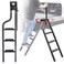 KEWISAUTO Foldable Pickup Truck Tailgate Ladder with Grab Handle, 45" Aluminum 360&deg;Rotatable Universal Folding Tailgate Step Ladder with Handrail for Ford F250, Dodge RAM 2500 etc. Accessories